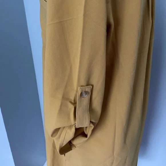 Mustard button up dress/duster - Picture 2 of 7